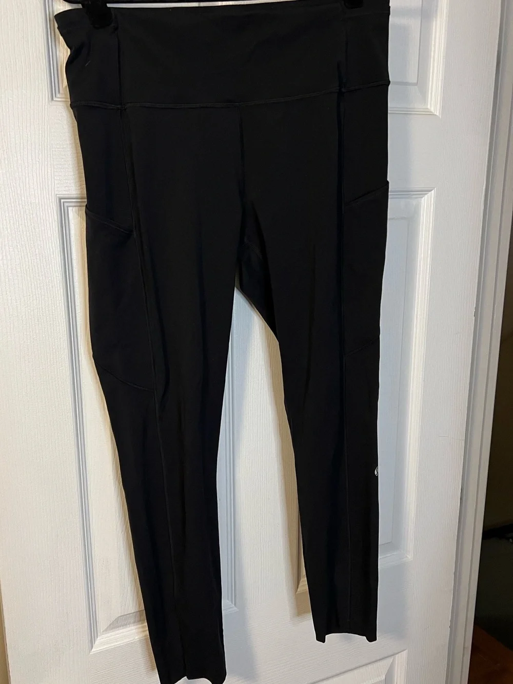 #038 Lululemon Fast & Free 7/8 Tight II Non Reflective Nulux 25” Black Sz 12 EUC